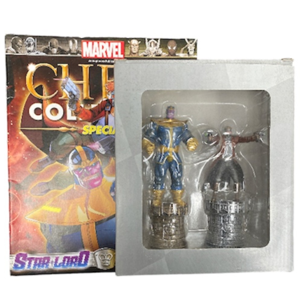 Figurine Eaglemoss Marvel – Thanos & Star-Lord, Jeu D'échecs HS 3, Résine, Super-héros